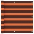 vidaXL, vidaXL Balkon-Sichtschutz Orange und Braun 90x600 cm Oxford-Gewebe