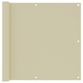 vidaXL, vidaXL Balkon-Sichtschutz Creme 90x300 cm Oxford-Gewebe