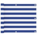 vidaXL, vidaXL Balkon-Sichtschutz Weiß und Blau 75x400 cm Oxford-Gewebe