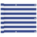 vidaXL, vidaXL Balkon-Sichtschutz Weiß und Blau 75x600 cm Oxford-Gewebe