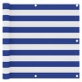 vidaXL, vidaXL Balkon-Sichtschutz Weiß und Blau 90x300 cm Oxford-Gewebe