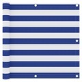 vidaXL, vidaXL Balkon-Sichtschutz Weiß und Blau 90x500 cm Oxford-Gewebe
