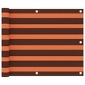 vidaXL, vidaXL Balkon-Sichtschutz Orange und Braun 75x500 cm Oxford-Gewebe