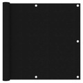 vidaXL, vidaXL Balkon-Sichtschutz Schwarz 90x600 cm Oxford-Gewebe