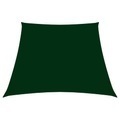 vidaXL, vidaXL Sonnensegel Oxford-Gewebe Trapezförmig 4/5x3 m Dunkelgrün