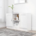 vidaXL, vidaXL Sideboard Weiß 120x30,5x70 cm Spanplatte