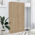 vidaXL, vidaXL Bücherregal Sonoma-Eiche 82,5x30,5x150 cm Spanplatte