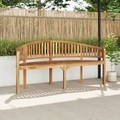 vidaXL, vidaXL Sitzbank in Bananen-Form 180 cm Massivholz Teak
