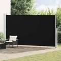 vidaXL, vidaXL Seitenmarkise Ausziehbar 200x500 cm Schwarz