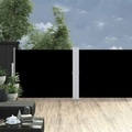 vidaXL, vidaXL Ausziehbare Seitenmarkise 140x1200 cm Schwarz