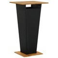 vidaXL, vidaXL Bartisch Schwarz 60x60x110 cm Poly Rattan und Massivholz Akazie