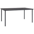 vidaXL, vidaXL Outdoor-Esstisch Anthrazit 150x90x74 cm Stahl