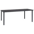 vidaXL, vidaXL Outdoor-Esstisch Anthrazit 190x90x74 cm Stahl