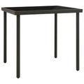 vidaXL, vidaXL Garten-Esstisch Anthrazit 80x80x72 cm Glas und Stahl