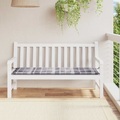 vidaXL, vidaXL Gartenbank-Auflage Graues Karomuster 150x50x4 cm Stoff