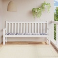 vidaXL, vidaXL Gartenbank-Auflage Graues Karomuster 200x50x4 cm Stoff