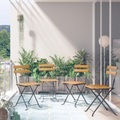 vidaXL, vidaXL Klappbare Bistrostühle 4 Stk. Massivholz Akazie