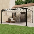 vidaXL, vidaXL Pavillon mit Lamellendach 3x4 m Creme Stoff und Aluminium