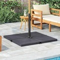 vidaXL, vidaXL Sonnenschirm-Gewichtsplatte Schwarz Granit Quadratisch 25 kg