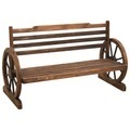 vidaXL, vidaXL Gartenbank 112 cm Massivholz Tanne