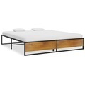 vidaXL, vidaXL Bettgestell Schwarz Metall 200x200 cm