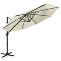 vidaXL, vidaXL Sonnenschirm mit Aluminium-Mast 4-lagig Sandfarben 3x3 m