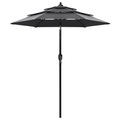 vidaXL, vidaXL Sonnenschirm mit Aluminium-Mast 3-lagig Anthrazit 2 m