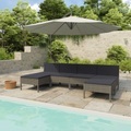 vidaXL, vidaXL 6-tlg. Garten-Lounge-Set mit Auflagen Poly Rattan Grau