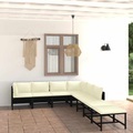 vidaXL, vidaXL 8-tlg. Garten-Lounge-Set mit Kissen Poly Rattan Schwarz