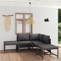 vidaXL, vidaXL 6-tlg. Garten-Lounge-Set mit Kissen Poly Rattan Grau