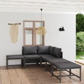 vidaXL, vidaXL 6-tlg. Garten-Lounge-Set mit Kissen Poly Rattan Grau