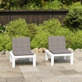 vidaXL, vidaXL Gartenstühle mit Auflagen 2 Stk. Kunststoff Weiß