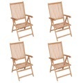 vidaXL, vidaXL Verstellbare Gartenstühle 4 Stk. Massivholz Teak