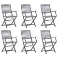 vidaXL, vidaXL Klappbare Gartenstühle 6 Stk. Massivholz Akazie