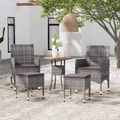 vidaXL, vidaXL 5-tlg. Garten-Lounge-Set Poly Rattan Grau