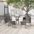 vidaXL, vidaXL 5-tlg. Garten-Lounge-Set Poly Rattan Grau