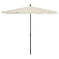 vidaXL, vidaXL Sonnenschirm mit Mast 210x140 cm Sandfarben
