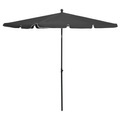vidaXL, vidaXL Sonnenschirm mit Mast 210x140 cm Anthrazit