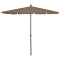vidaXL, vidaXL Sonnenschirm mit Mast 210x140 cm Taupe