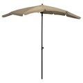vidaXL, vidaXL Sonnenschirm mit Mast 200x130 cm Taupe