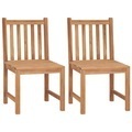 vidaXL, vidaXL Gartenstühle 2 Stk. Massivholz Teak