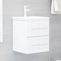 vidaXL, vidaXL Waschbeckenunterschrank Weiß 41x38,5x48 cm Spanplatte