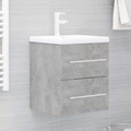vidaXL, vidaXL Waschbeckenunterschrank Betongrau 41x38,5x48 cm Spanplatte