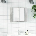 vidaXL, vidaXL LED-Bad-Spiegelschrank Betongrau 60x12x45 cm