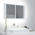 vidaXL, vidaXL LED-Bad-Spiegelschrank Weiß 80x12x45 cm