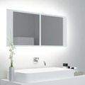 vidaXL, vidaXL LED-Bad-Spiegelschrank Weiß 100x12x45 cm