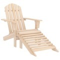vidaXL, vidaXL Adirondack-Gartenstuhl mit Fußstütze Massivholz Tanne