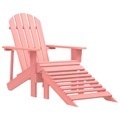 vidaXL, vidaXL Adirondack-Gartenstuhl mit Fußstütze Massivholz Tanne Rosa