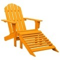 vidaXL, vidaXL Adirondack-Gartenstuhl mit Fußstütze Massivholz Tanne Orange