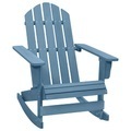 vidaXL, vidaXL Adirondack-Schaukelstuhl Massivholz Tanne Blau